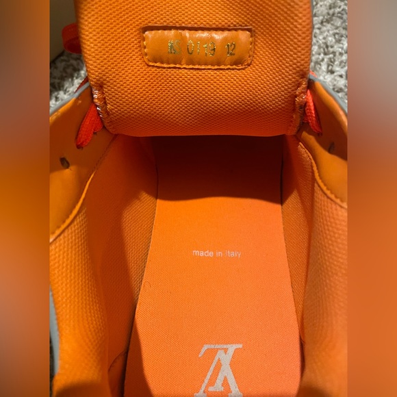 Louis Vuitton Orange Monogram Embossed Trainer Sneakers - Picture 5 of 5